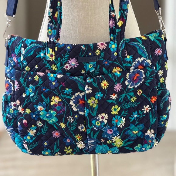 Vera Bradley Computer Bag, Diaper Bag, Retired Pattern Moonlight Garden - Picture 2 of 11